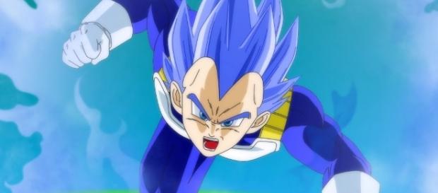 Vegeta dios azul se lanza a la batalla Vegeta dios azul se lanza a la batalla