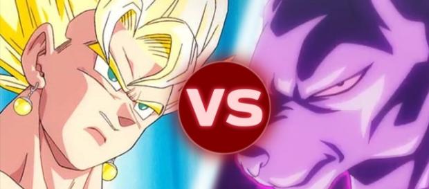 Vegetto contra el dios de la destrucción Bills. Vegetto contra el dios de la destrucción Bills.