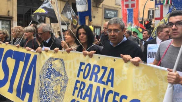 Marcia per amnistia e indulto, Cuffaro in prima fila