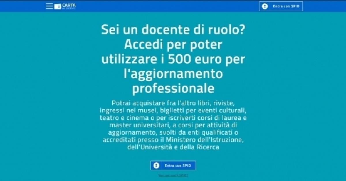 Carta del docente e SPID: a guida completa per registrarsi 