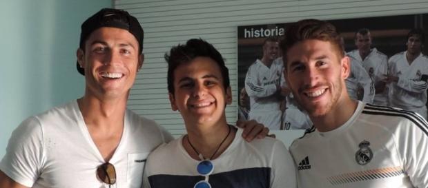 Cristiano Ronaldo, Jaime Acero y Sergio Ramos Cristiano Ronaldo, Jaime Acero y Sergio Ramos