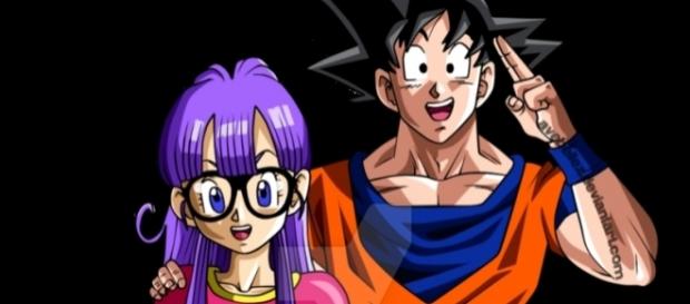DBS Arale adulta y Goku traje Z DBS Arale adulta y Goku traje Z