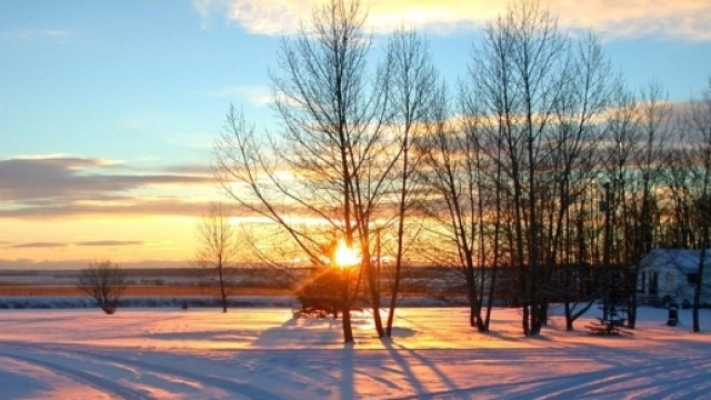 Classico paesaggio invernale. Freddo e meraviglioso