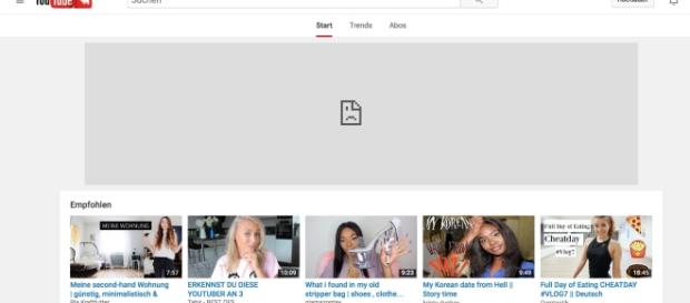 Die neue Youtube Startseite mit den Trends Die neue Youtube Startseite mit den Trends