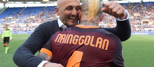 Spalletti abbraccia Nainggolan, il Milan è ko