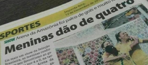 Jornal é acusado de machismo ao publicar manchete Jornal é acusado de machismo ao publicar manchete
