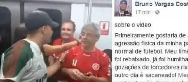 Na imagem o torcedor do fluminense que fez a ‘brincadeira’ de mau gosto. Na imagem o torcedor do fluminense que fez a ‘brincadeira’ de mau gosto.