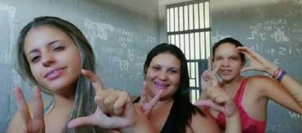 Nas imagens a jovem que já tem diversas passagens pela polícia. Nas imagens a jovem que já tem diversas passagens pela polícia.