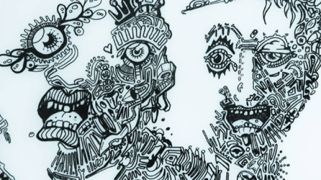 Protasio Luis. "Coppia gay", indelebile su pannello isolante.