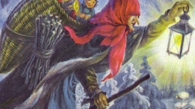 Una delle tante interpretazioni grafiche della Befana.