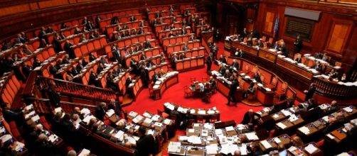 L'aula di Palazzo Madama, decisiva per la fiducia al governo di Paolo Gentiloni