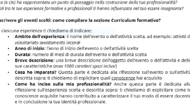Come compilare correttamente il Curriculum Formativo