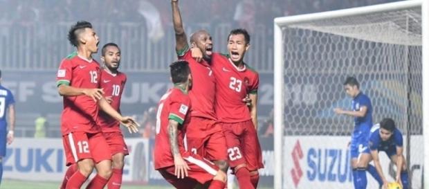 Team Garuda celebrate the first goal / fourfourtwo.com Team Garuda celebrate the first goal / fourfourtwo.com