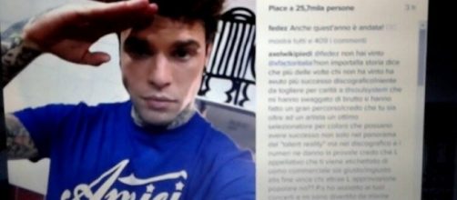 Il post pubblicato da Fedez subito dopo la finale di X Factor 10