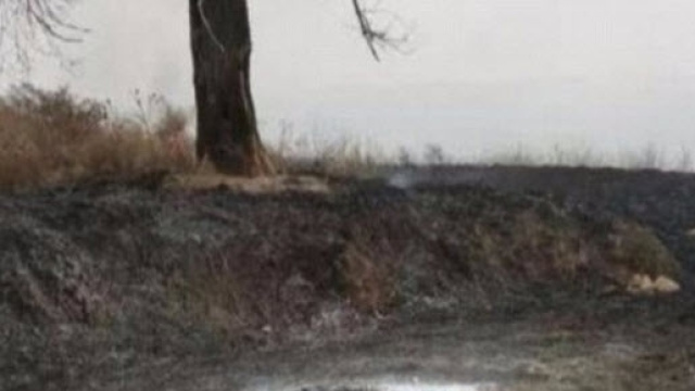 Il cratere lasciato dall'oggetto precipitato