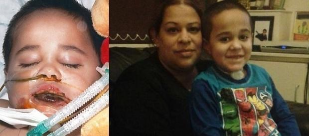 Ayman Faisal e a sua mãe Saira. Ayman Faisal e a sua mãe Saira.