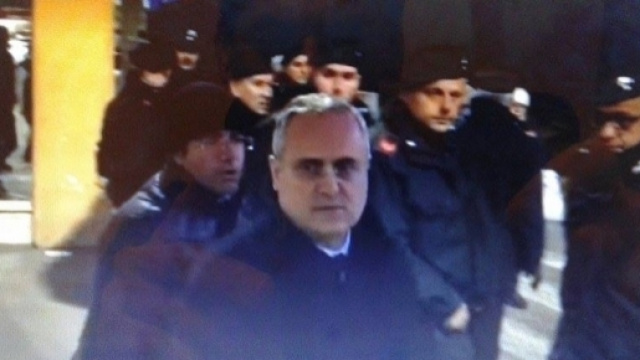 La delusione di Claudio Lotito a fine partita