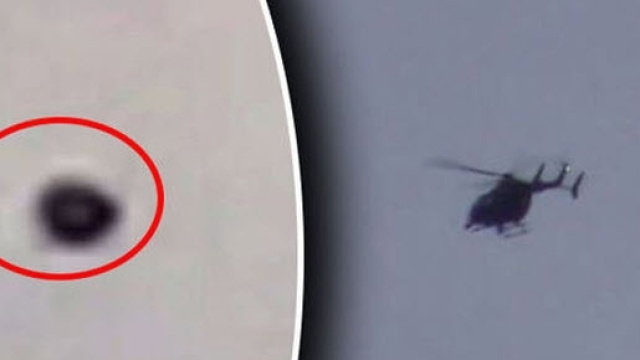 L'elicottero nero e l'UFO ripresi da Darren