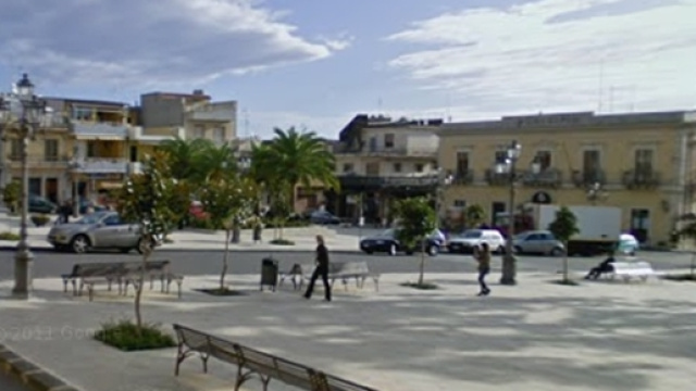 La piazza centrale di Solarino