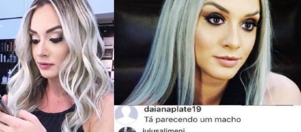 Ex-panicat, Juju Salimeni, se irrita com seguidora. (foto: Instagram) Ex-panicat, Juju Salimeni, se irrita com seguidora. (foto: Instagram)