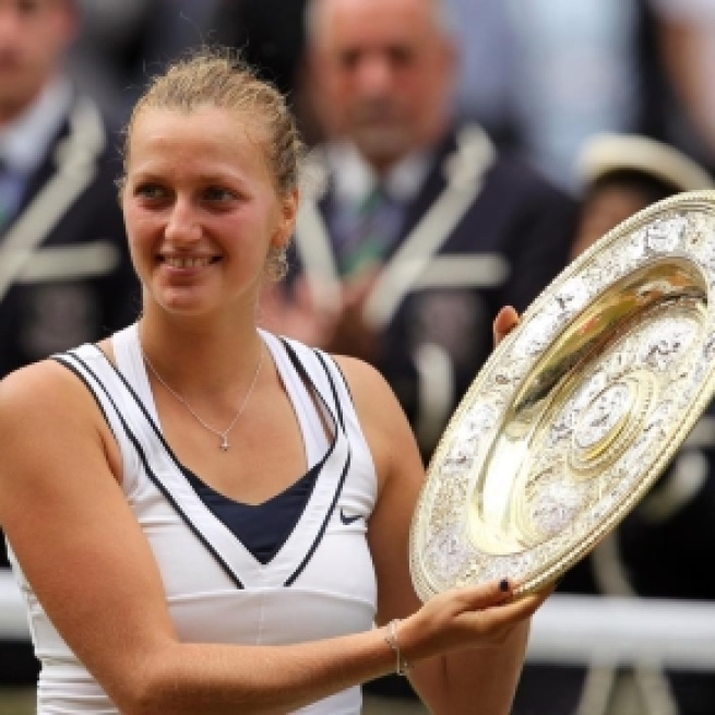 Wimbledon Champion Petra Kvitova (via: thesun.co.uk)