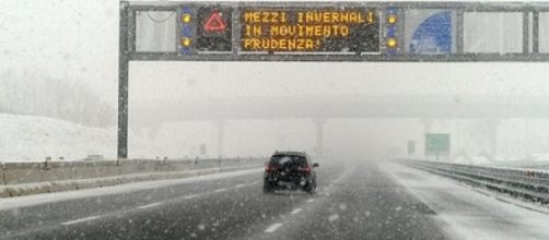 Maltempo: arriva la neve sulle autostrade