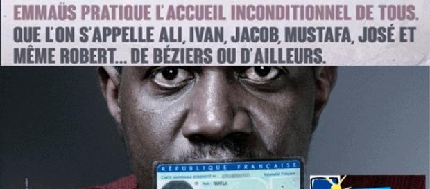 L'association fondée par l'abbé Pierre a réagi aux propos du maire de Béziers, Robert Ménard, via une campagne d'affichage L'association fondée par l'abbé Pierre a réagi aux propos du maire de Béziers, Robert Ménard, via une campagne d'affichage
