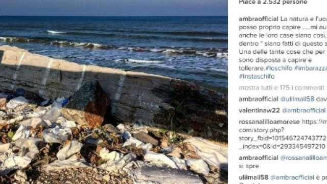 Ambra Angolini denuncia presenza di rifiuti sul lungomare di Barletta: minacciata.