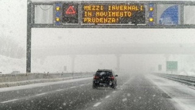 Maltempo: arriva la neve sulle autostrade