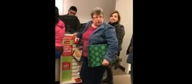 Racist Kentucky mall lady, via YouTube Racist Kentucky mall lady, via YouTube