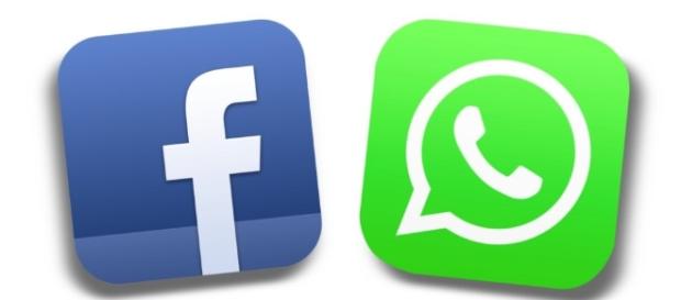 Le due icone di Facebook e WhatsApp Le due icone di Facebook e WhatsApp
