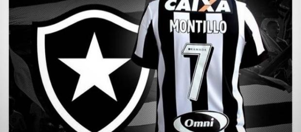 Montillo vai usar a camisa 7 no Botafogo (Foto: Reprodução/Twitter) Montillo vai usar a camisa 7 no Botafogo (Foto: Reprodução/Twitter)