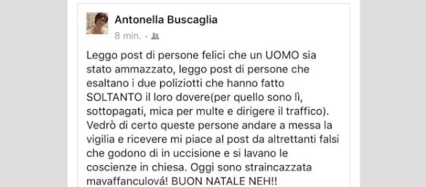 Ecco il post della grillina che ha suscitato scalpore. Ecco il post della grillina che ha suscitato scalpore.
