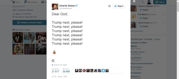 Le ha pedido al mismo Dios que se lleve al próximo presidente de EEUU Le ha pedido al mismo Dios que se lleve al próximo presidente de EEUU