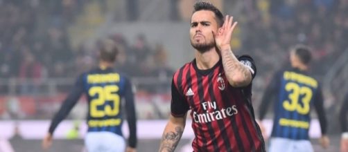 Suso festeggia un gol nel derby di Milano