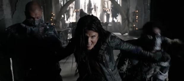 Octavia (Marie Avgeropolos) in season 4 of 'The 100'/Photo via screencap, 'The 100'/The CW Octavia (Marie Avgeropolos) in season 4 of 'The 100'/Photo via screencap, 'The 100'/The CW