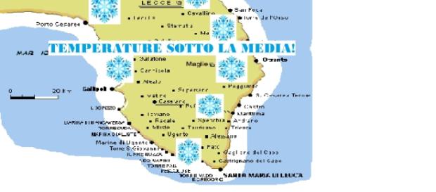 Si prevede molto freddo su tutto il Salento. Si prevede molto freddo su tutto il Salento.