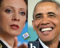 Clinch en la pelea de Barack Hussein Obama II Versus la Rusa María Zakharova