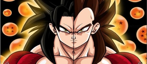 La transformación del super Saiyajin 4 La transformación del super Saiyajin 4