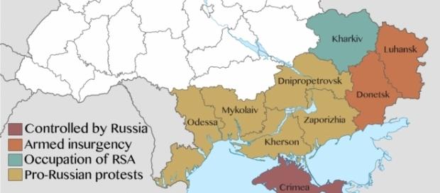 Podział terenów wschodniej Ukrainy Podział terenów wschodniej Ukrainy