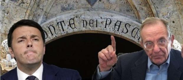 Matteo Renzi e Pier Carlo Padoan, due dei protagonisti del giallo Mps Matteo Renzi e Pier Carlo Padoan, due dei protagonisti del giallo Mps