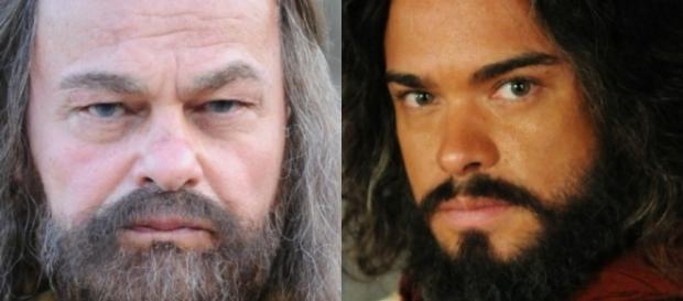 Acã e Josué em 'A Terra Prometida' (Divulgação/Record) Acã e Josué em 'A Terra Prometida' (Divulgação/Record)