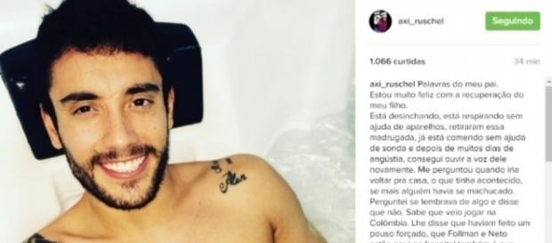 Alan Ruschel foi o primeiro a ser resgatado na queda do avião na Colômbia Alan Ruschel foi o primeiro a ser resgatado na queda do avião na Colômbia