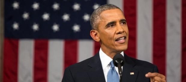 Barack Obama durante un discorso Barack Obama durante un discorso
