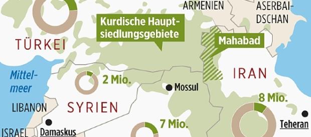 Die Kurden sind ein Volk ohne Staat. (Grafik, URG Suisse: Blasting.News Archiv) Die Kurden sind ein Volk ohne Staat. (Grafik, URG Suisse: Blasting.News Archiv)