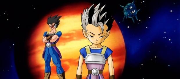 imagen referencial de Kyabe en compañia de otro saiyajin imagen referencial de Kyabe en compañia de otro saiyajin