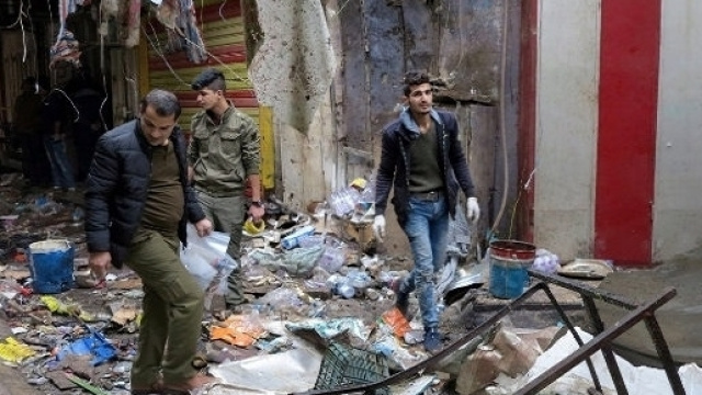 Il mercato nel centro di Baghdad, teatro della doppia esplosione