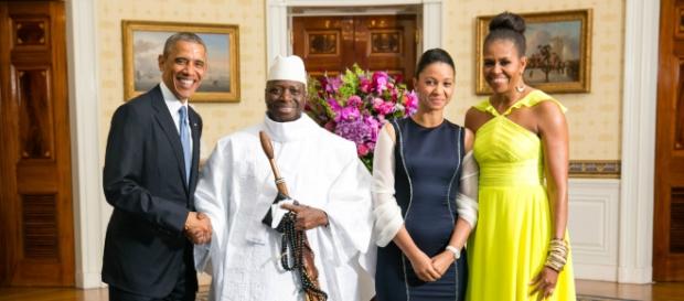 Jammeh avec les Obama - Gambie USA - CC BY Jammeh avec les Obama - Gambie USA - CC BY
