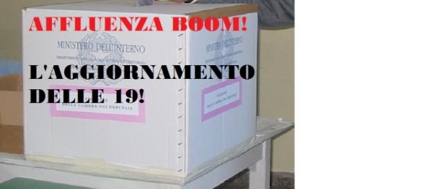 L'aggiornamento dell'affluenza alle ore 19. L'aggiornamento dell'affluenza alle ore 19.