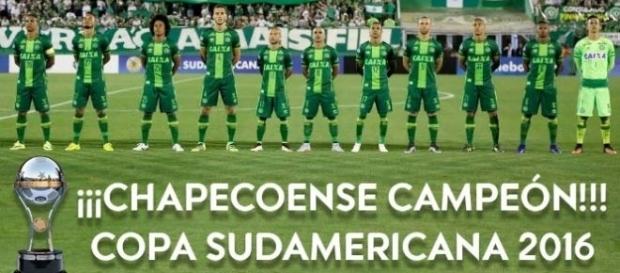 A Chapecoense foi declarada campeã da Sul-Americana 2016. (Foto: Divulgação Conmebol) A Chapecoense foi declarada campeã da Sul-Americana 2016. (Foto: Divulgação Conmebol)